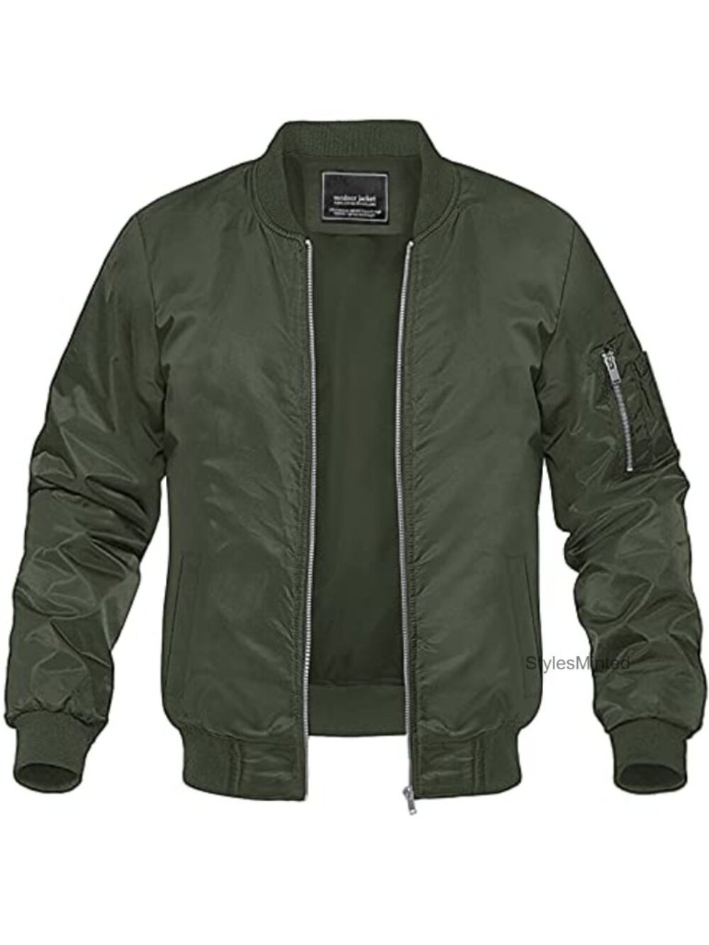 Men's Lightweight Bomber Jacket Windbreaker Casual Zip Up Coat